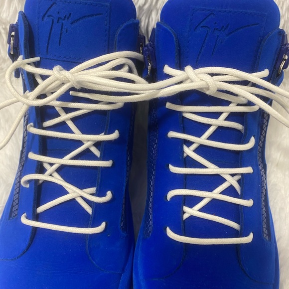 Giuseppe Zanotti Kriss Velvet Sneakers Blue - Picture 5 of 17